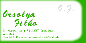 orsolya filko business card